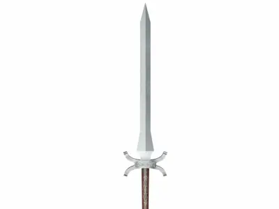 Double sword Low-poly 3D model