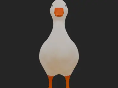 White Duck Free low-poly 3D model