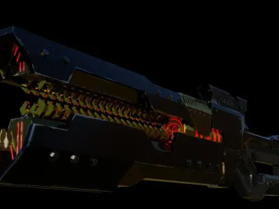 Scifi Gun Low-poly 3D model buy