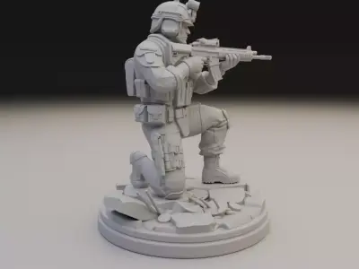 modern military 3D print model