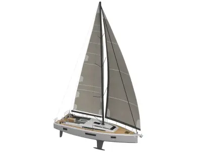 Beneteau Oceanis 51 Sailing Yacht 3D model