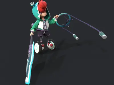 Pulley boy 3D model