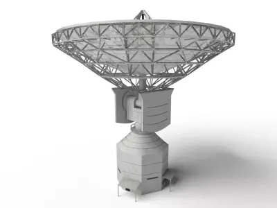 Satellite Dish Antenna Low-poly 3D model get