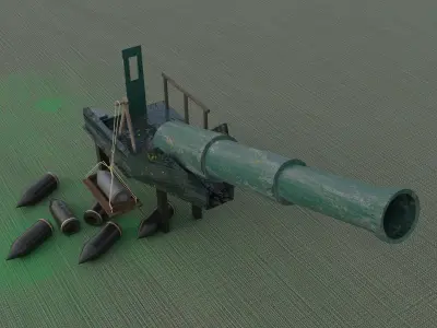 Artillery Battery - WW1  3D model