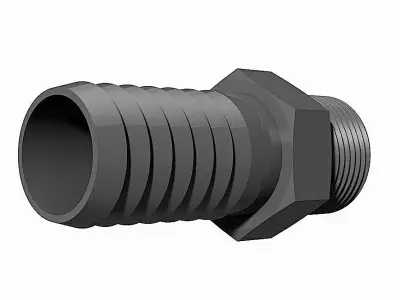 PVC Hose Adaptors - BSP Male Free 3D model