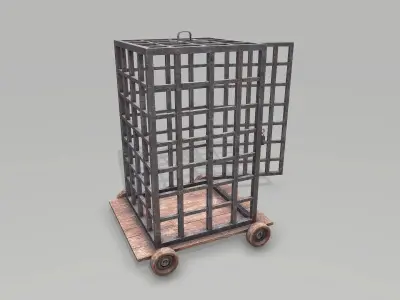 Metal Cage 3 Low-poly 3D model