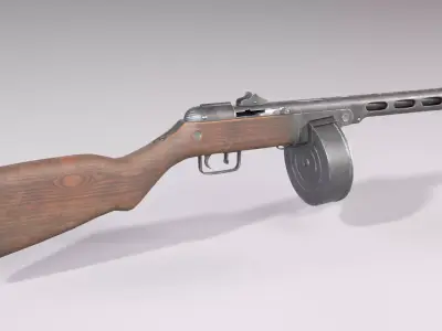 PPSh-41 Low-poly 3D model purchase