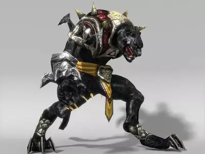 Leopard Character Low-poly 3D model