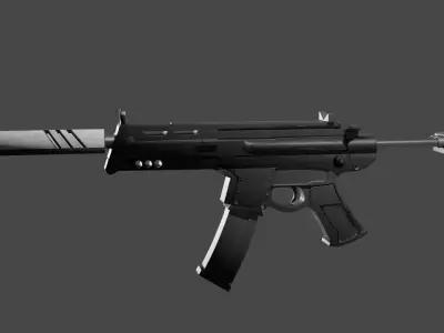 Spectre from valorant for game asset Low-poly 3D model