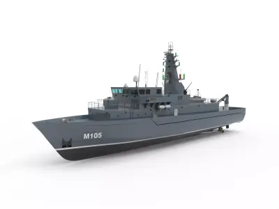 Bedok-class mine countermeasures vessel 3D model by octagram14