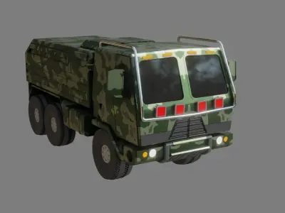  Military Truck - Low poly - PBR - Game ready Low-poly 3D model by Sathak