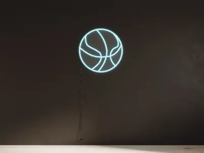 Basketball neon Free 3D model