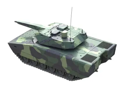Lynx KF41 tank Low-poly 3D model