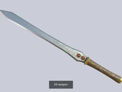 Elf weapon collection 3D Model Pack