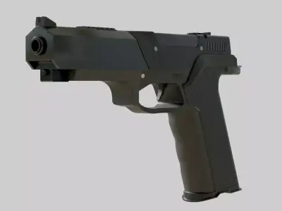 Handgun Low-poly 3D model order