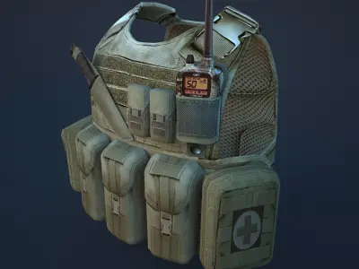 body armor Low-poly 3D model purchase