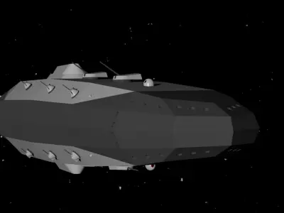 15 inch Space Battleship 3D model