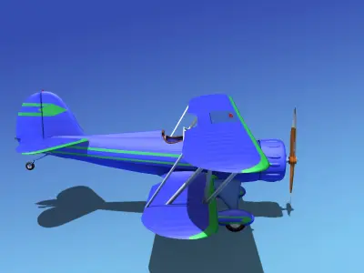 Waco YMF-5 V04 3D model