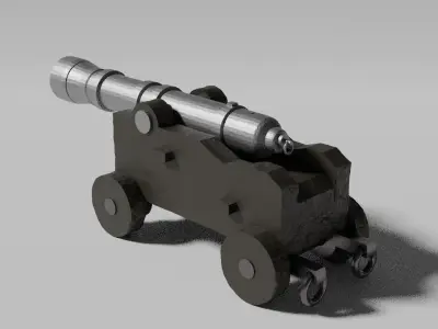 Ship cannon 3D model