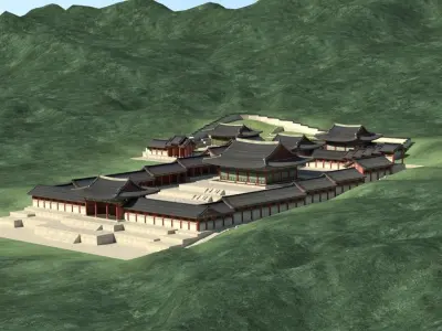Korea Gyeonghuigung Palace oriental temple House 3D model