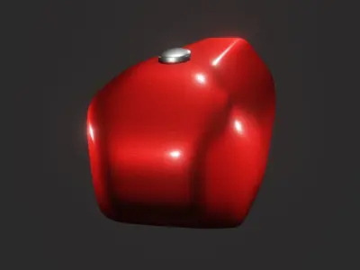Bike Petrol Tank Low-poly 3D model