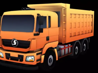 Low poly Dump Truck Low-poly 3D model