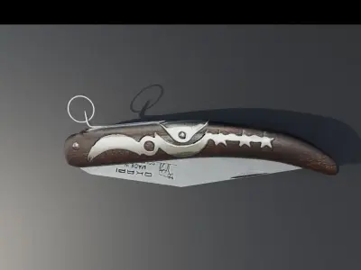 Egyptian pocket knife matwa Low-poly 3D model