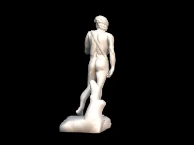 lowpoly David Statue by Michelangelo  3D model