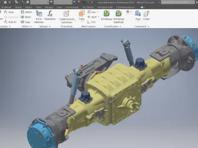 Tractor Front Drive Axle for Heavy-Duty Vehicles 3D model