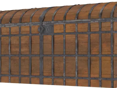 Old Medieval Chest 3D model