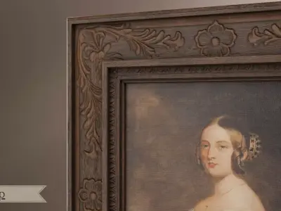 Art Frame - Antique Art Frame 3D Lowpoly model Low-poly 3D model