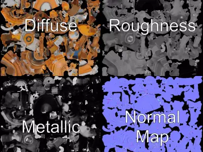 Steampunk Engine Model Pack for Fantasy Environments Low-poly 3D model