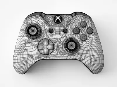 Xbox One White Edition Controller 3D model
