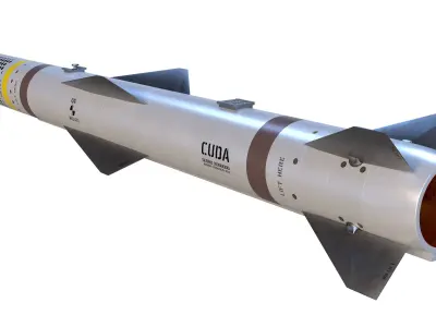 Lockheed Martin CUDA Air-to-Air Missile Concept Low-poly 3D model