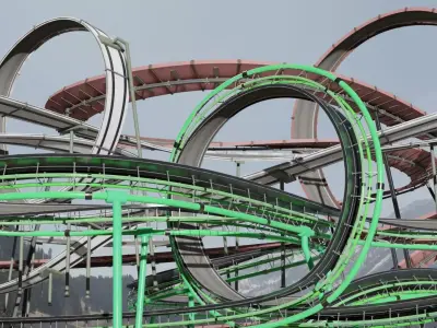 Acrobatic tracks 3D Model Pack