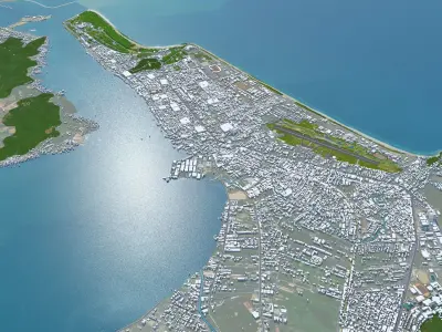 Songkhla Thailand 20km Low-poly 3D model