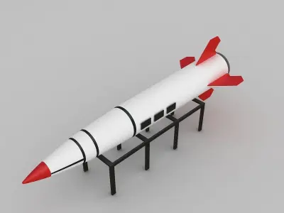 Tactical ballistic missile 3D model
