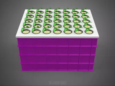 HYDROPONICS AEROPONICS DWC GROWING CLONE STATION MIST PUMP CYCLE 3D model