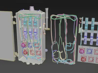 Industrial Fuse Box Low-poly 3D model purchase