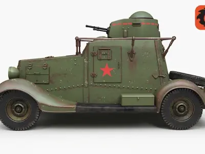 FAI M Armoured Car Corona 3D model