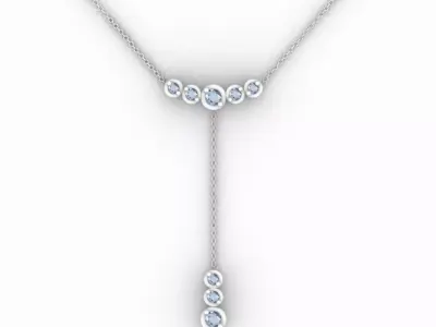 Dangling necklace center part 2 3D print model