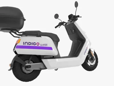 Indigo Weel Moped Low-poly 3D model