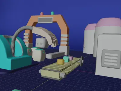 KIDS PLAY STATION  Low-poly 3D model
