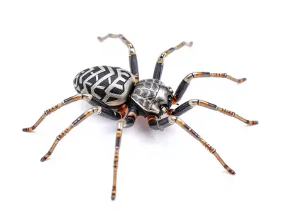 Metallic Spider model pack Low-poly 3D model
