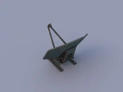 Radar 04 Low-poly 3D model