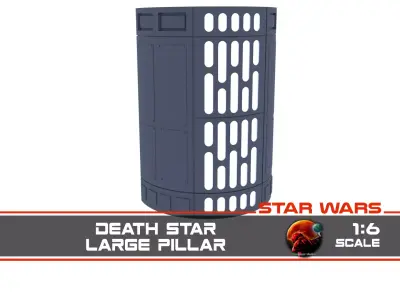 Death Star Large Pillar - 1-6 scale Hottoys  3D print model