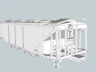 Rotary Dump Phosphate Hoppers HO 3D print model