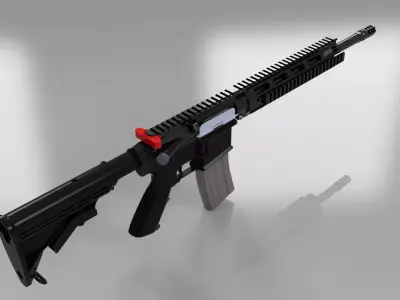 AR-15 QD Barrel Upper Receiver kit Prototype V2 3D model 3D model