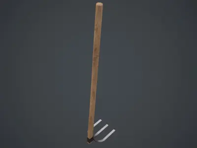 Hoe 1B Low-poly 3D model