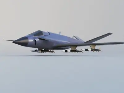 Generic military jet Free 3D model